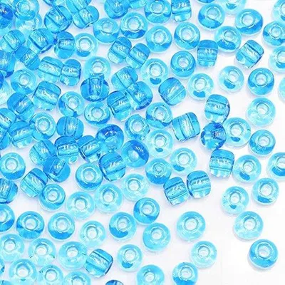 Immagine prodotto di Perline di vetro blu trasparenti da 4 mm per la creazione di gioielli artigianali