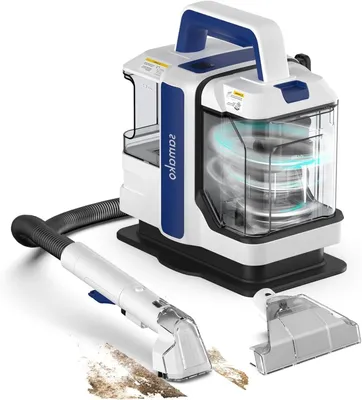 Productafbeelding van Stofzuiger - Tapijtreiniger - Meubelreiniger - Handstofzuiger - Zakloze Stofzuiger - Krachtige 400W Motor
