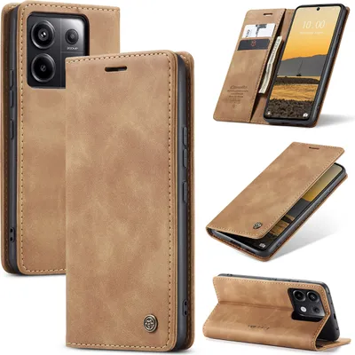 Image de Xiaomi Redmi Note 13 Pro 5G Case, RetroPolyuréthaneLeather Case with Stand Function for Xiaomi Redmi Note 13 Pro 5G Brown