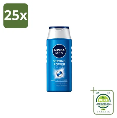 Productafbeelding van 25 x NIVEA MEN Shampoo Strong Power - 250 ml - Grote verpakking - 25 stuks