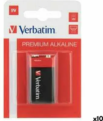 Obrázek produktu pro Baterie Alkline Verbatim 9 V 6LR61 (10 kusů)