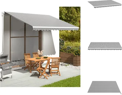 Produktbild von vidaXL Markisenbespannung Anthrazit und Weiß 4x3 m - Markisen