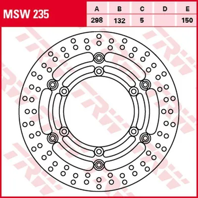 Produktbild von TRW Bremsscheibe Allround schwimmend MSW235 XV535 Virago 3BR