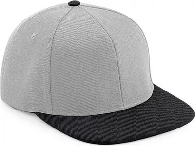 Produktbild von Beechfield Uni Snapback Baseballkappe PC4171 (Einheitsgröße) (Grau/Schwarz)