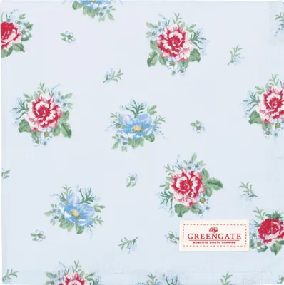 Produktbild von Greengate Alivia Tischdecke pale blue 100x100cm
