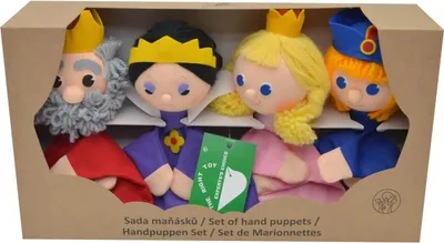 Produktbild von Set-Handpuppen Königsfamilie, in Geschenkbox - Handpuppen im 4er Set