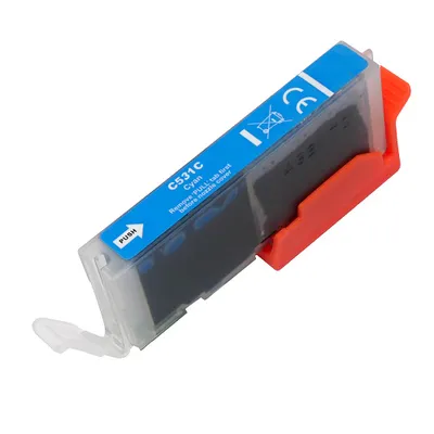 Produktbild von Kompatible Druckerpatrone CLI-531 Cyan für Canon Pixma TS8500, TS8550, TS8551, TS8552, TS8700, TS8750, TS8751 mit neuem Chip mit Füllstandsanzeige