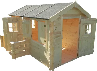 Produktbild von Spielhaus Deluxe Rodney Park - 2,35 x 1,75 Meter aus 19mm Blockbohlen