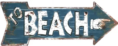 Image de Moritz Plaque de métal To Beach Finger 20 x 50 Vintage Retro Nostalgie Métal Décoration