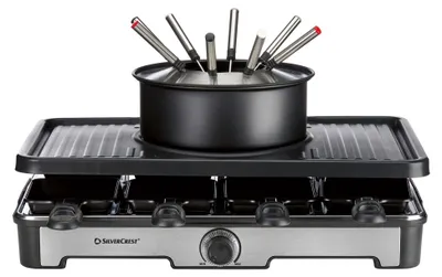 Produktbild von Silvercrest Premium-Fondue-Raclettegrill-Kombination SRGF 1400 A3 1400W *