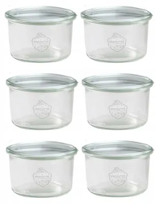 Obrázek produktu pro Sada 6 skleněných nádob WECK, vhodné do trouby, objem 200 ml