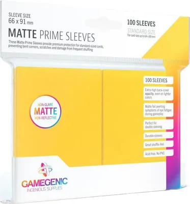 Zdjęcie produktu dla Asmodee Czech Republic Gamegenic: Matowe koszulki Prime w kolorze żółtym