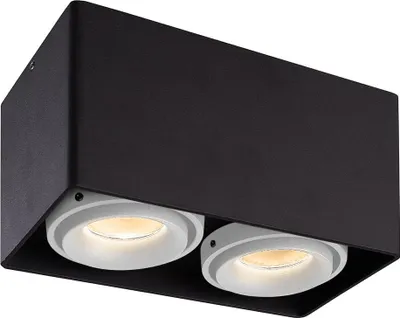 Produktbild von hoftronic LED Downlight Decke Esto 4W 2700K Schwarz 2-flammig schwenkbar IP20