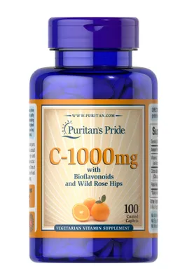 Produktbild von Vitamin C 1000 mg mit Bioflavonoiden und Hagebutten 100 Filmtabletten Puritans Pride