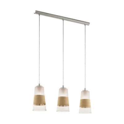 Productafbeelding van EGLO Burnham, Flexibel, Nikkel, Transparant, Wit, Beige, Transparant, Glas, Staal, Woonkamer, Binnen
