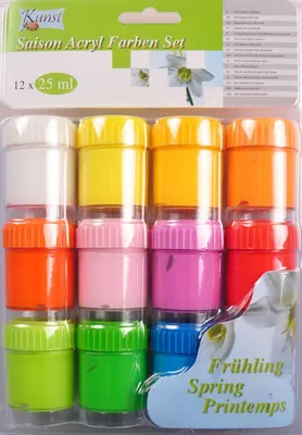 Produktbild von Acrylfarbenset 12x25ml Frühlingsfarben Künstlerfarben Acrylfarbe Malfarbe Farben