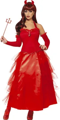 Produktbild von Elegantes Teufelin Kostüm rot, Größe:S