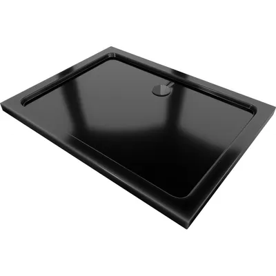 Zdjęcie produktu dla Mexen Flat brodzik prostokątny slim 110 x 100 cm, czarny, syfon czarny - 40701011B