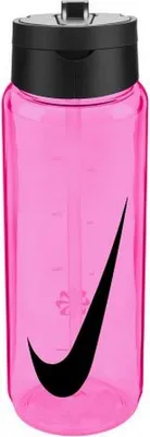 Produktbild von Nike - "Renew Recharge" Strohflasche, Trinkhalm, 700ml BS6590 (Einheitsgröße) (Pink/Schwarz)