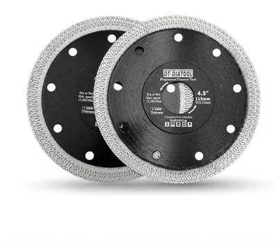 Productafbeelding van Diamantzaagschijf, 2 stuks, 115 mm, X-Mesh Turbo, geschikt voor tegels, marmer en graniet