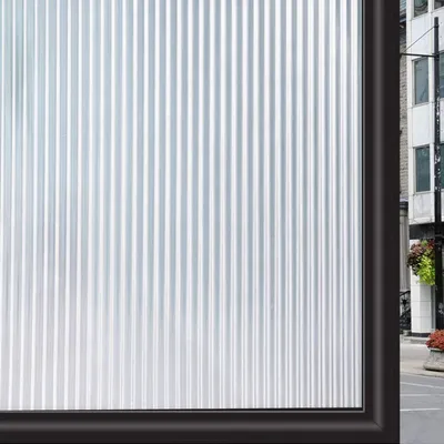 Productafbeelding van Raamfolie met melkglaslook, rietpatroon, ondoorzichtig, zonder lijm, 44,5 x 300 cm