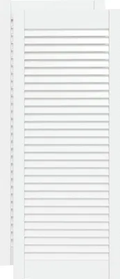 Obrázok produktu pre vidaXL Šatníkové dvere žalúziový dizajn 2 ks biele 99,3x39,4 cm masívne drevo