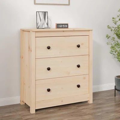 Obrázek produktu pro Komoda z masivního borového dřeva, rozměry 70 x 35 x 80 cm - moderní úložný prostor do obývacího pokoje