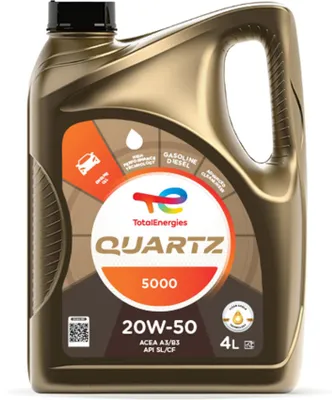 Produktbild von TotalEnergies Quartz 5000 für 20W-50 4 Liter Motoröl Motorenöl Mineralisch PSA B71 2295 501 01 505 00 229.1 Öl