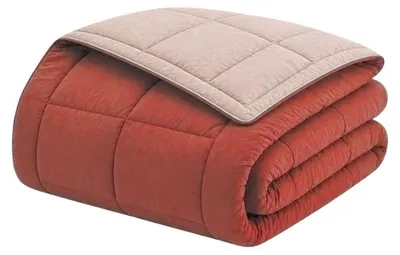 Produktbild von POYET MOTTE CALGARY Microfaser-Steppdecke 400 g/m², reversibel Grau/Braun 140 x 200 cm, warm