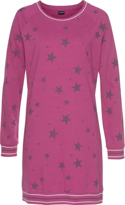 Produktbild von Vivance Dreams Sleepshirt bordeaux-gemustert Größe 40/42