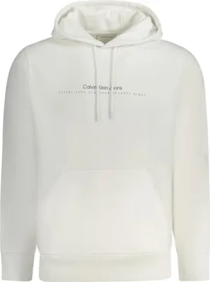 Produktbild von Weißes Herren Sweatshirt: Langarm, Kapuze, 50% Baumwolle
