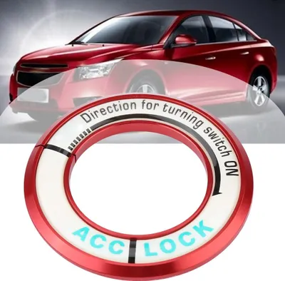 Produktbild von Auto leuchtender Zündschlossring Kreis Schlüsselloch-Abdeckungsverkleidung für Cruze Rot