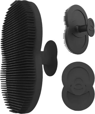 Productafbeelding van Draagbare siliconen gezichts- en lichaamsreiniger, 7,8 x 5,3 x 3,2 cm, peeling- en massageapparaat met grip voor douchegebruik