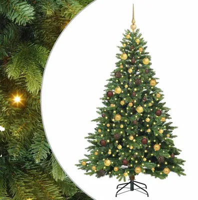 Obrázek produktu pro vidaXL Umělý vánoční stromek s 300 LED diodami zelený 180 cm PE a PVC