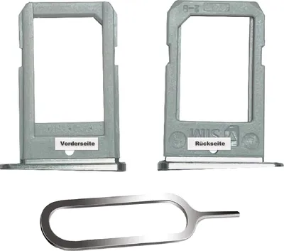 Produktbild von SAMSUNG GALAXY S6 EDGE G925F SIM KARTEN HALTER TRAY ADAPTER FACH STECKER SLOT + NADEL WEIß WEISS