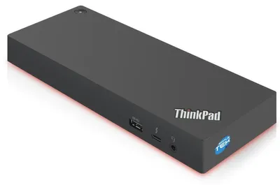Produktbild von Lenovo 40AN0135DK, Kabelgebunden, Thunderbolt 3, 10,100,1000 Mbit/s, Schwarz, 3840 x 2160 Pixel, Lenovo
