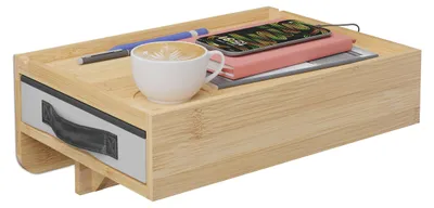 Productafbeelding van Bamboe nachtkastje met lade voor naast het bed