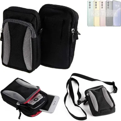 Produktbild von K-S-Trade Holster Schutz Hülle kompatibel mit Meizu 21 Handy Hülle Gürteltasche Umhängetasche mit Zusatzfach schwarz