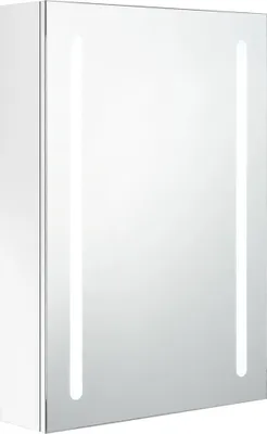 Obrázek produktu pro vidaXL LED zrcadlová skříňka do koupelny lesklá bílá 50x13x70 cm