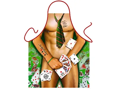 Produktbild von Grill u. Küchenschürze - Strip Poker Mann