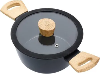 Immagine prodotto di Pentola in acciaio inossidabile da 20 cm con coperchio, adatta all'induzione, resistente ai graffi, ideale per stufati e zuppe