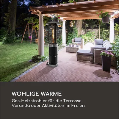 Produktbild von Goldflame Deluxe Terrassenheizstrahler 36.000BTU/11kW mobil Edelstahl