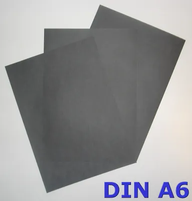 Produktbild von 25 Blatt DIN A6 Transparentpapier Zanders Spectral 100g/m² Farbe schwarz, transparent sehr gute Qualität, mögliche Verwendung: Einladungen, Visitenkarten, Einlegeblätter für Alben, Fotoalben, Gutscheine, Fensterbilder, Bastelarbeiten und vieles mehr
