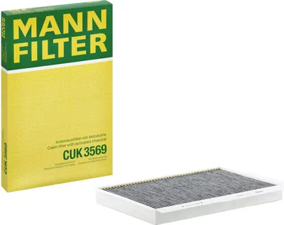 Produktbild von MANN-FILTER CUK 3569 Innenraumfilter Pollenfilter passend für MERCEDES-BENZ SPRINTER 3,5-t Kasten (906) Aktivkohle