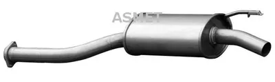 Produktbild von ASMET 01.011 Mittelschalldämpfer Schalldämpfer passend für MERCEDES-BENZ 190 (W201)