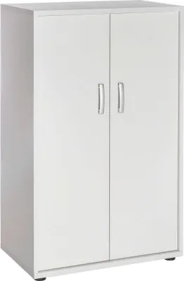 Produktbild von Möbelpartner Aktenschrank Bird | Large | HxBxT 110x65x40cm | 3 Fächern & 2 Flügeltüren | Lichtgrau