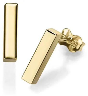 Produktbild von Paar Ohrstecker Stäbchen 13x3mm aus 585 Gold Gelbgold Ohrschmuck schlicht