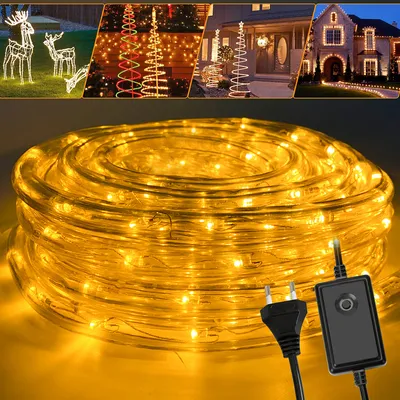 Produktbild von Fiqops LED Lichterschlauch Lichterschläuche Lichterkette Außen/Innen Lichtleiste Lichtschlauch 20M Warmweiß