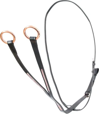 Obrázok produktu pre Hy - "Rosciano" martingale, kožený BZ4407 (Cob) (čierna/ružové zlato)