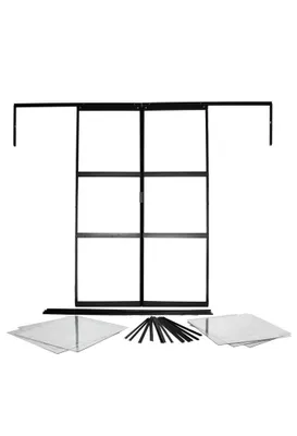 Obrázek produktu pro Vitavia dvojité posuvné dveře pro skleníky "Sirius" a "Sirona" černé 122 x 191 cm